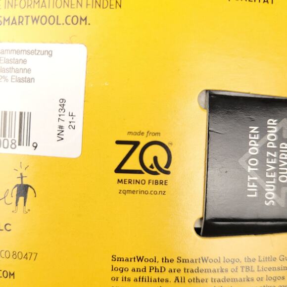 Smartwool Womens The Tight II Wool Base Layer Sz Large Black SW0SW700001 NEW - Picture 4 of 4